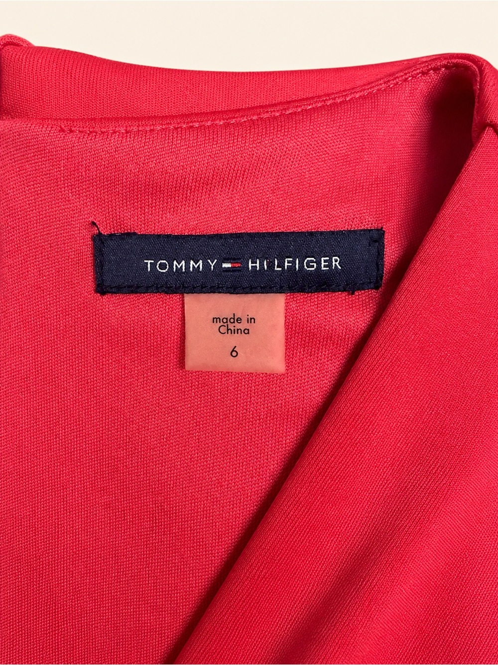 Tommy Hilfiger Coral Pink Zip Back Sheath Dress Size 6 - Picture 3 of 4